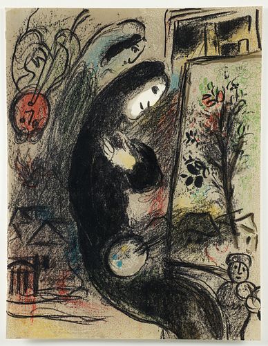 Marc Chagall Inspiration Color Lithograph