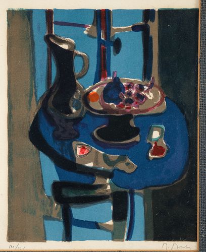 Marcel Mouly signed litho Still Life by Window