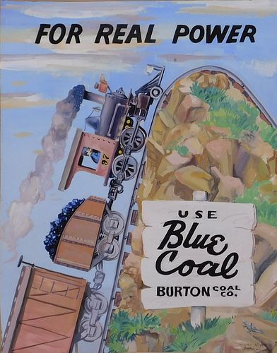 John Burton : WPA Illustration, Blue Coal, Rail Road Art
