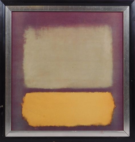 After Mark Rothko: Color Field in Yellow, Purple, and Grey