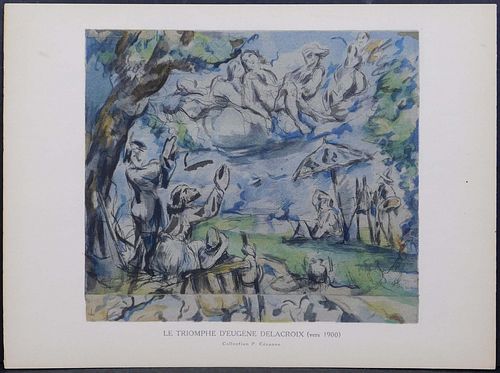 After Paul Cezanne (French, 1839-1906): Le Triomphe d'Eugene Delacrois