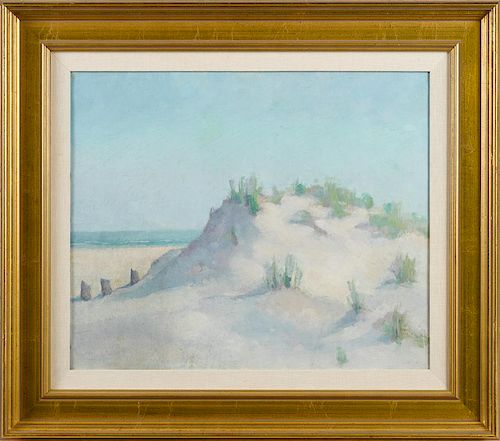 Arthur Vidal Diehl (American 1870-1929), oil on board of sand dunes, unsigned, 20'' x 24''.