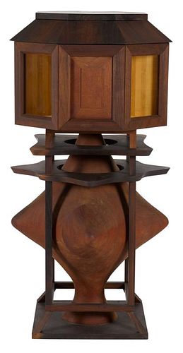 Eric Schmehl Wunderstar curiosity cabinet, signed and dated 2002, 47'' h., 23'' w.