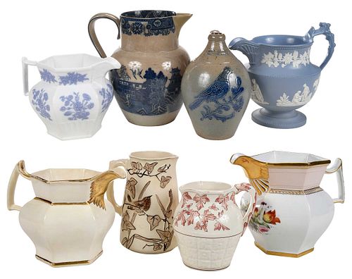Eight Assorted Ceramic Pitchers