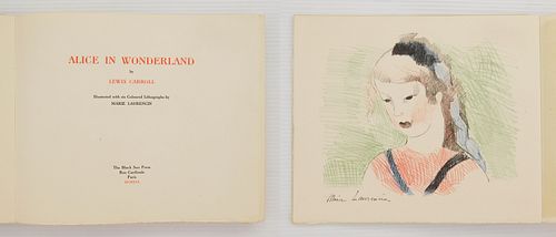 Carroll, Lewis- Alice in wonderland, illus by Marie Laurencin.   Black Sun Press