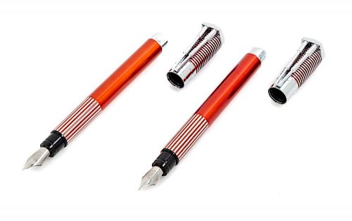 A Pair of Waterman Harley Davidson Special Edition Fountain Pens