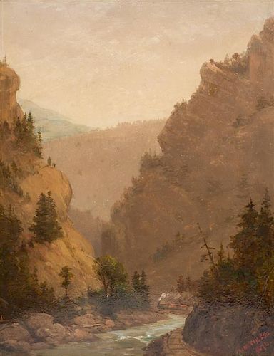 Lemuel Wiles, (American, 1826-1905), Clear Creek Canyon, Rocky Mountains 1876