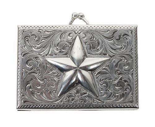 A Silver King Sterling Cigarette Case Buckle Height 2 3/4 x width 4 inches.