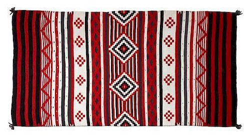 A Navajo Serape Revival Rug, J.B. Moore Catalogue Plate II Variant 92 x 54 inches.