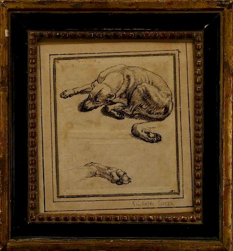 Sinibaldo Scorza (Italy, 1589-1631) "Sleeping Dog"