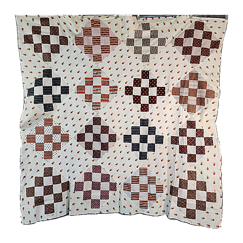 Antique c1880 Checkerboard Quilt Top