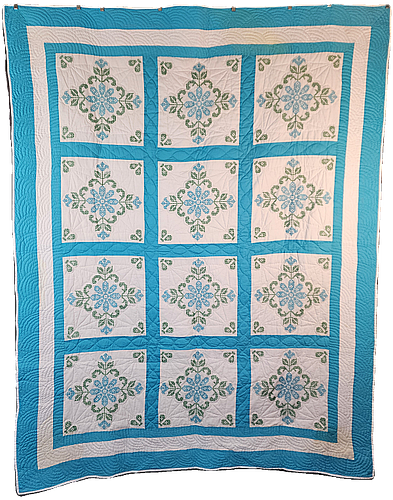Vintage 1950s Cross Stitch Kit Quilt