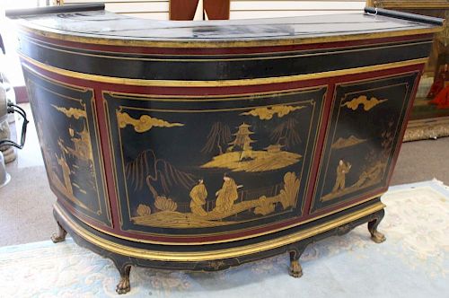 Chinoiserie Style Curved Bar