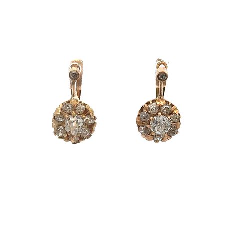 1.30 Cts in Diamonds 18k Gold Earrings