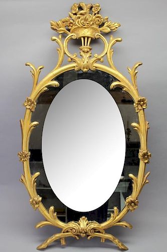 Antique Gilt/Carved Wooden Italian Mirror