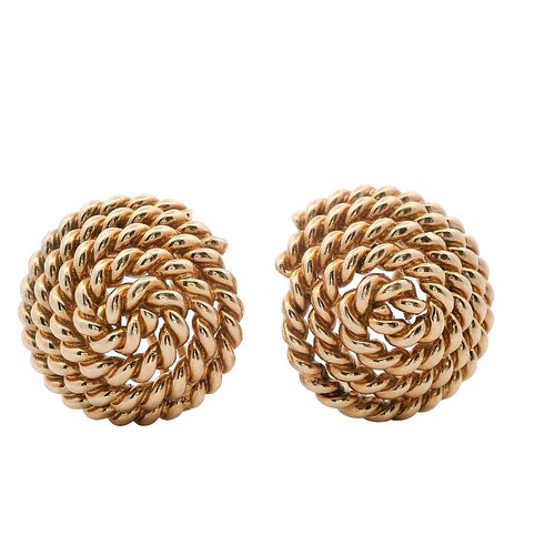 Tiffany & Co. 18k Gold Rope Clip-Earrings