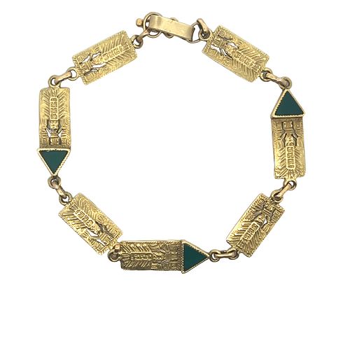 18k Gold Bracelet with Chrysoprase