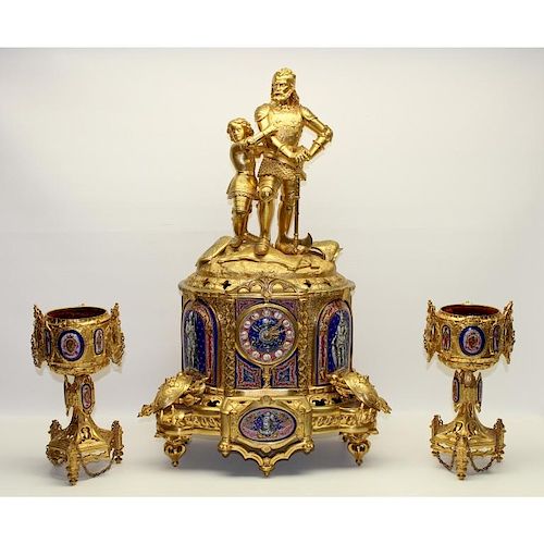 Large 19th C. French Le Roy & Fils Ormolu Clock