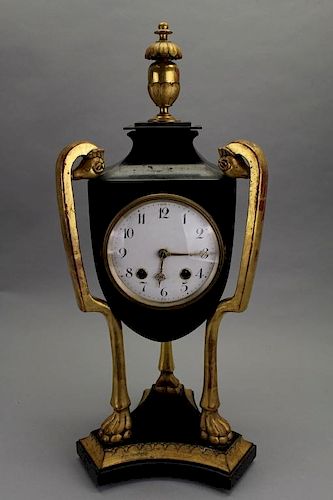 Footed Austrian Biedermeier Clock