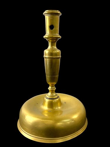 Antique Brass Baluster Form Base Candlestick