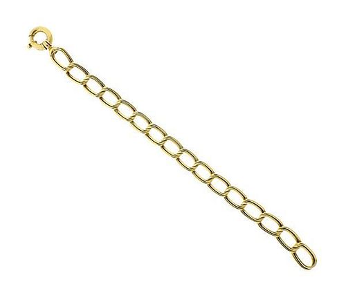 18K Gold Chain Link Bracelet