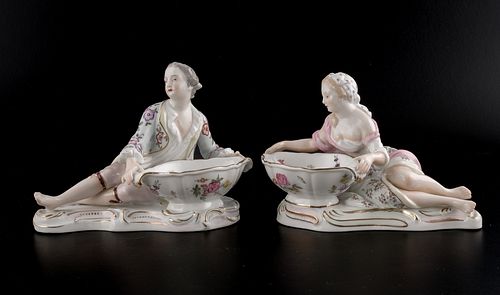 A set of German Porcelain Master Salts
