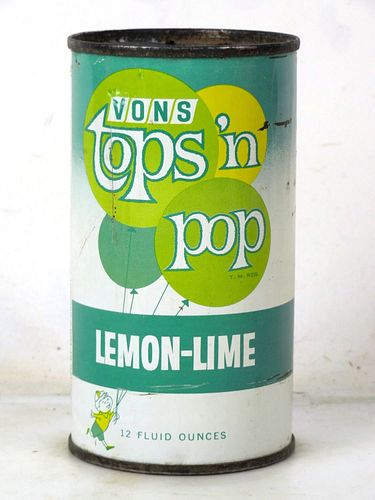 1962 Tops In Pop Lemon Lime Soda Los Angeles California