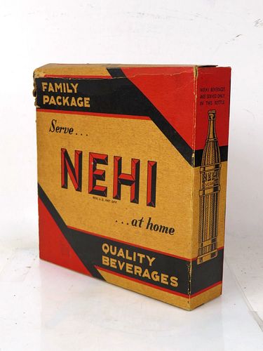 1930s? Nehi Beverages 4-Pack Embossed Bottle Box