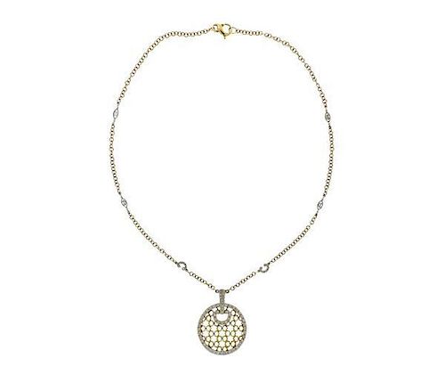 Charriol 18k Gold Diamond Pendant Necklace