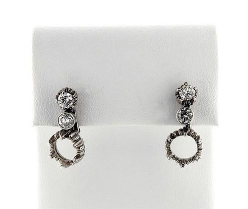 Platinum Diamond Earrings Settings