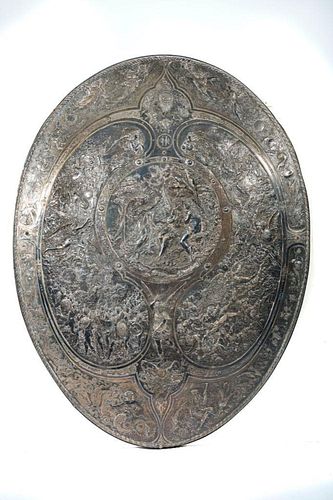 Hall Shield with Adam and Eve Motif.
