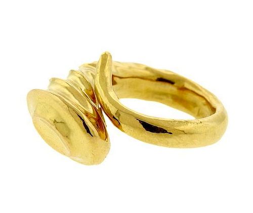 Lalaounis 18K Gold Horn Bypass Ring