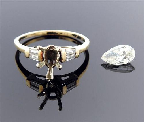 14K Gold 1.21ct Diamond Engagement Ring