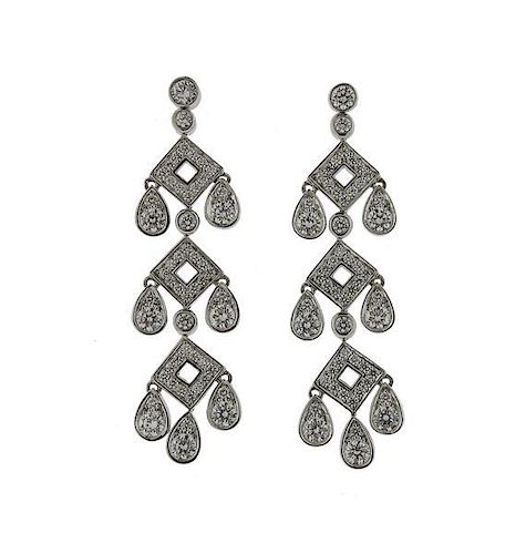 Tiffany &amp; Co Jazz Pagoda Platinum Diamond Earrings