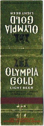 1978 Olympia Gold Beer WA-OLY-OG-1 Match Cover Tumwater Washington