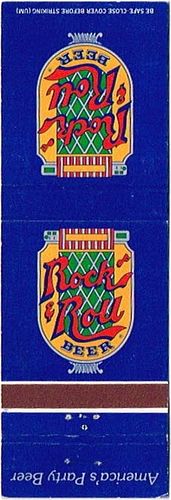 1985 Rock & Roll Beer 113mm MO-RR-2 Match Cover St. Louis Missouri
