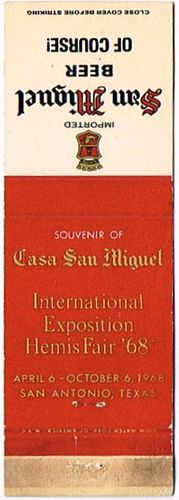 1968 San Miguel Beer 112mm Match Cover Maynilà Philipines