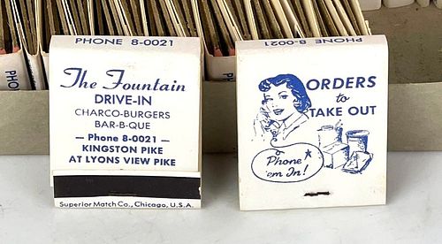 1960 Fountain Drive Inn Box of Unused Matchcovers Kingston Pike Knoxville Tennessee