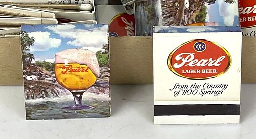 1950 Pearl Beer Partial Box of Unused Matchcovers