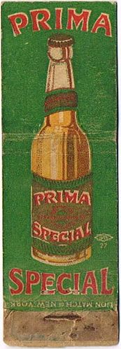 1929 Prima Special IL-PRIMA-1 Match Cover Chicago Illinois