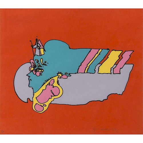 Peter Max Serigraph, "Witnessing from Above"