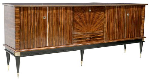 FRENCH MID-CENTURY MODERN SIDEBOARD WITH BAR CABINET