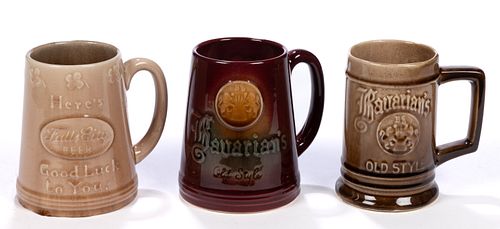 ROOKWOOD POTTERY BREWERY CERAMIC STEINS, LOT OF TWO