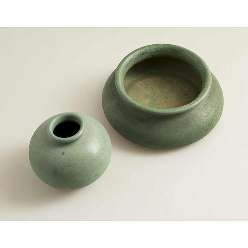 Teco Art Pottery Bowl & Vase