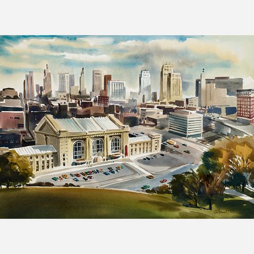  James Hamil "Union Station, Kansas City" (1982 Watercolor)