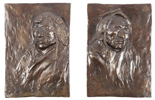 Ace Powell, set of bronze wall plaques