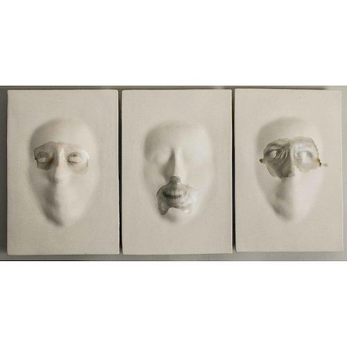 Porcelain Facial Mask Plaques, Carol Lawton