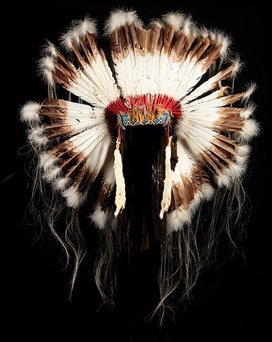 Native Headdress, 49” long overall