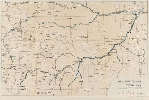 Map of Yellowstone River by U.S. Army