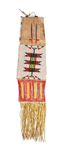 Northern Plains Beaded and Quilled Pipebag
